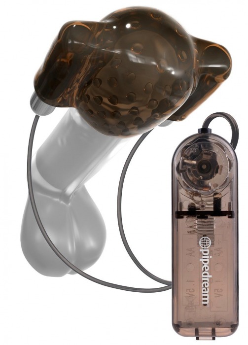 Дымчатый вибростимулятор головки пениса Dual Vibrating Head Teaser - Pipedream - в Нижнекамске купить с доставкой