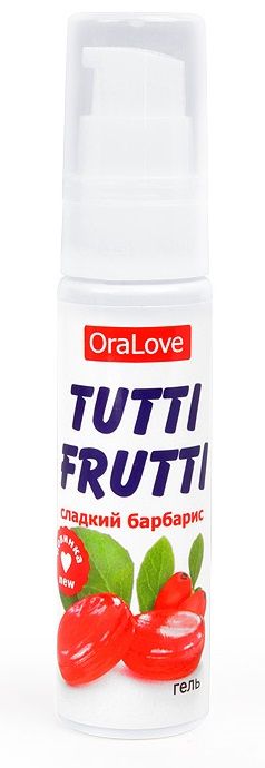 Гель-смазка Tutti-frutti со вкусом барбариса - 30 гр. - Биоритм - купить с доставкой в Нижнекамске