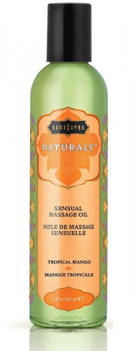 Массажное масло Naturals Tropical Mango с ароматом манго - 236 мл. - Kama Sutra - купить с доставкой в Нижнекамске