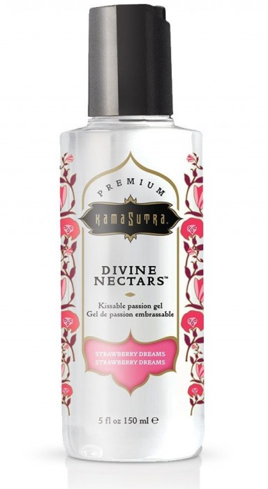 Гель-лубрикант на водной основе Divine Nectars Strawberry Dream с ароматом клубники - 150 мл. - Kama Sutra - купить с доставкой в Нижнекамске