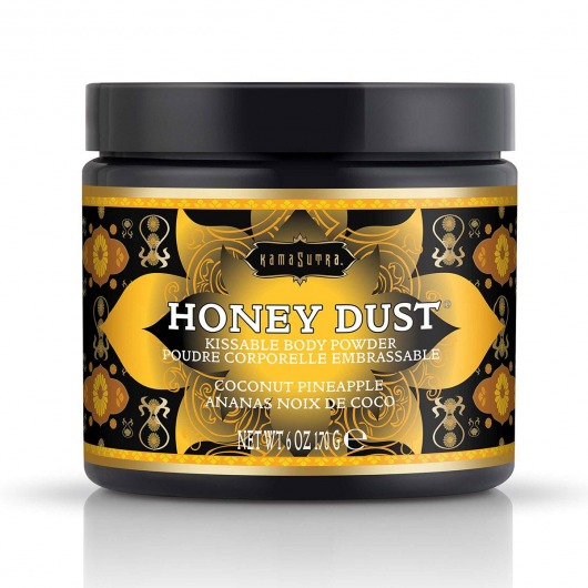 Пудра для тела Honey Dust Body Powder с ароматом кокоса и ананаса - 170 гр. - Kama Sutra - купить с доставкой в Нижнекамске
