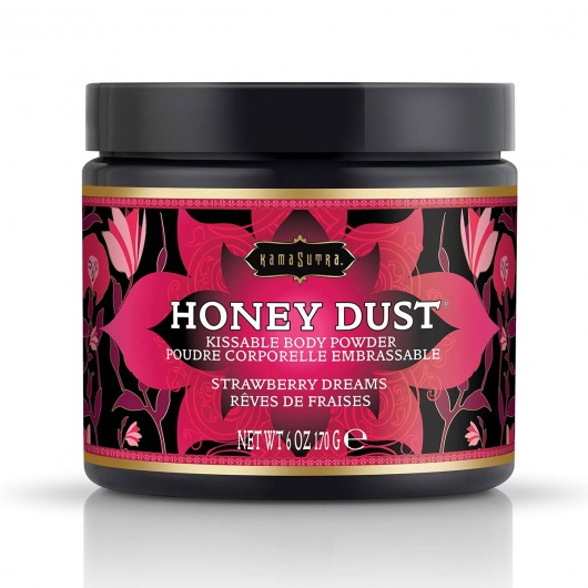 Пудра для тела Honey Dust Body Powder с ароматом клубники - 170 гр. - Kama Sutra - купить с доставкой в Нижнекамске