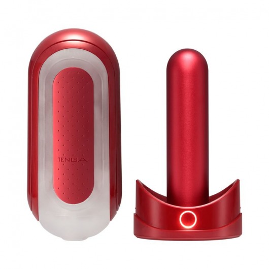 Красный мастурбатор Flip Zero Red   Warmer с подогревом - Tenga - в Нижнекамске купить с доставкой