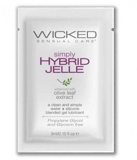 Гель-лубрикант на водно-силиконовой основе Simply Hybrid Jelle - 3 мл. - Wicked - купить с доставкой в Нижнекамске
