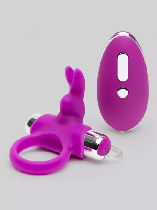 Лиловое виброкольцо с пультом ДУ Remote Control Cock Ring - Happy Rabbit - в Нижнекамске купить с доставкой