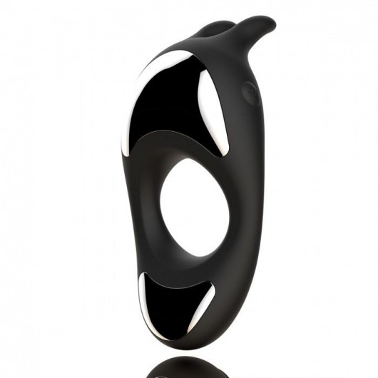 Черное эрекционное кольцо с двумя моторами Zeus Dual Vibe Cock Ring - FeelzToys - в Нижнекамске купить с доставкой