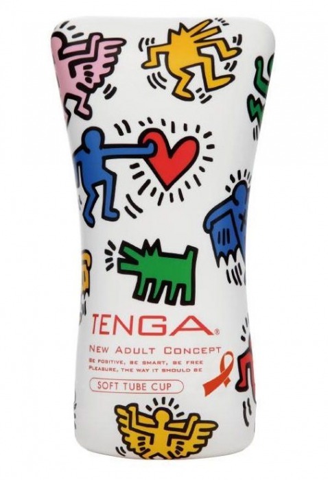 Мастурбатор-туба Keith Haring Soft Tube CUP - Tenga - в Нижнекамске купить с доставкой