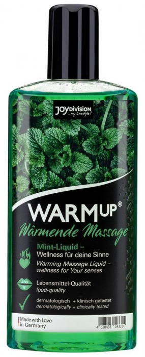 Массажное масло WARMup Mint с ароматом мяты - 150 мл. - Joy Division - купить с доставкой в Нижнекамске
