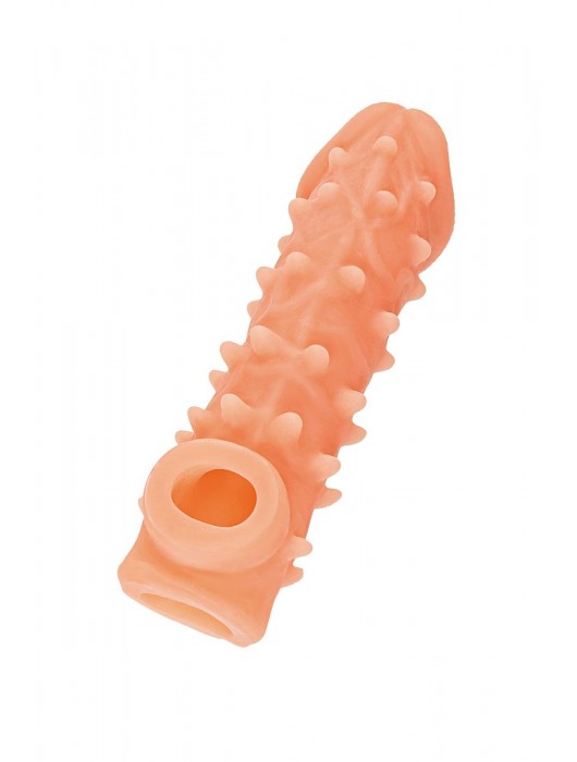 Телесная закрытая насадка с пупырышками Cock Sleeve Size L - 17,6 см. - KOKOS - в Нижнекамске купить с доставкой