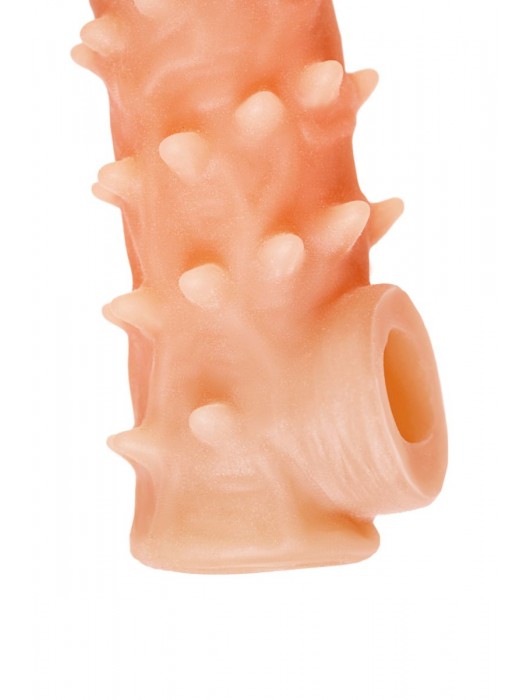 Телесная закрытая насадка с пупырышками Cock Sleeve Size L - 17,6 см. - KOKOS - в Нижнекамске купить с доставкой