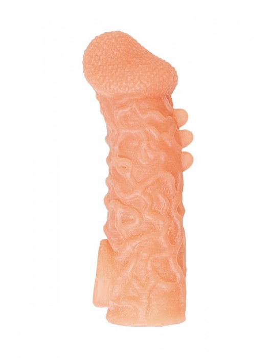 Телесная закрытая насадка с шершавой головкой Cock Sleeve Size S - 13,8 см. - KOKOS - в Нижнекамске купить с доставкой