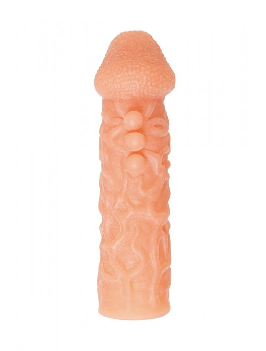 Телесная закрытая насадка с шершавой головкой Cock Sleeve Size S - 13,8 см. - KOKOS - в Нижнекамске купить с доставкой