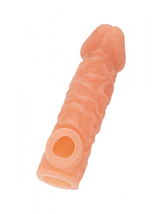 Телесная закрытая насадка с шершавой головкой Cock Sleeve Size S - 13,8 см. - KOKOS - в Нижнекамске купить с доставкой