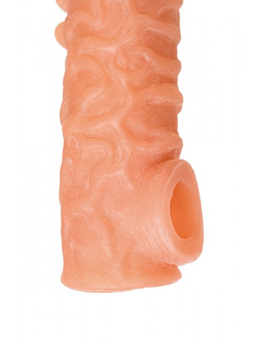 Телесная закрытая насадка с шершавой головкой Cock Sleeve Size S - 13,8 см. - KOKOS - в Нижнекамске купить с доставкой