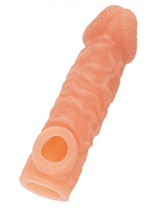 Телесная закрытая насадка с шершавой головкой Cock Sleeve Size S - 13,8 см. - KOKOS - в Нижнекамске купить с доставкой