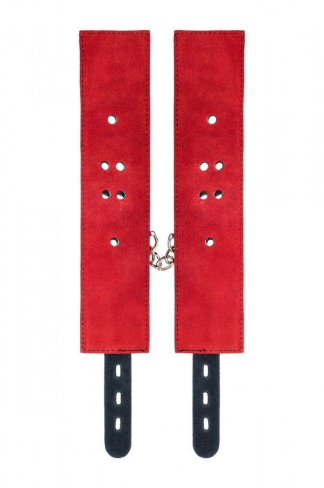 Красно-черные оковы на ноги из кожи - ToyFa - купить с доставкой в Нижнекамске