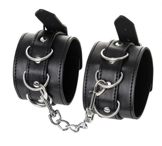 Черные оковы Anonymo из искусственной кожи - ToyFa - купить с доставкой в Нижнекамске