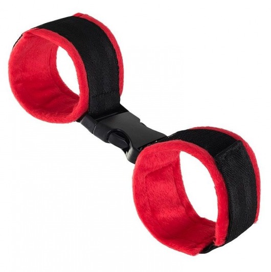 Красно-черные велюровые оковы Anonymo - ToyFa - купить с доставкой в Нижнекамске