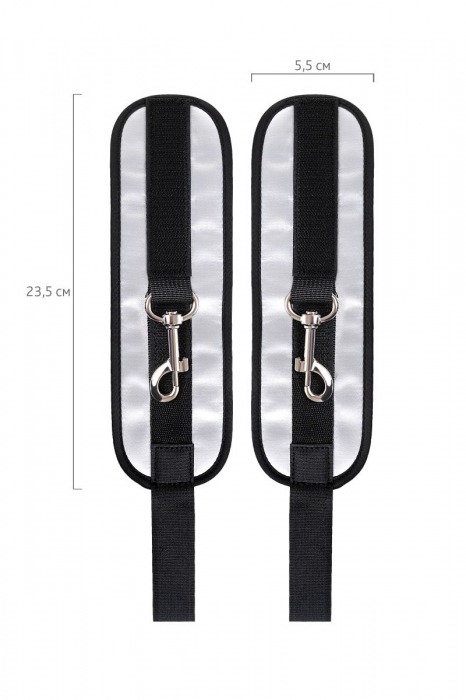 Серебристо-черные наручники Anonymo - ToyFa - купить с доставкой в Нижнекамске