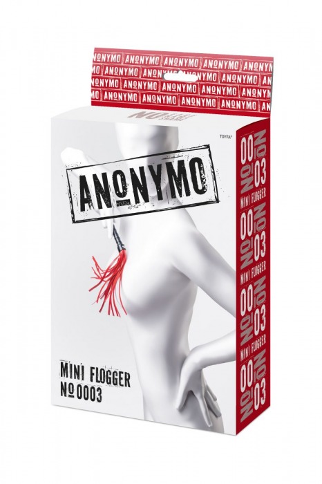 Красно-черный флоггер Anonymo - 28 см. - ToyFa - купить с доставкой в Нижнекамске