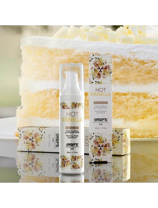 Разогревающее массажное масло с ароматом ванили Gourmet Hot Vanilla - 50 мл. - Exsens - купить с доставкой в Нижнекамске