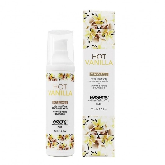 Разогревающее массажное масло с ароматом ванили Gourmet Hot Vanilla - 50 мл. - Exsens - купить с доставкой в Нижнекамске