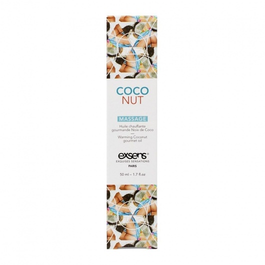 Разогревающее массажное масло с ароматом кокоса Gourmet Coconut - 50 мл. - Exsens - купить с доставкой в Нижнекамске