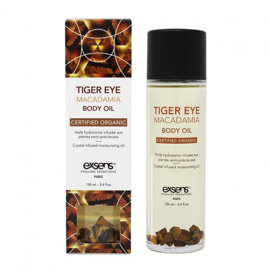 Органическое массажное масло TIGER EYE MACADAMIA - 100 мл. - Exsens - купить с доставкой в Нижнекамске