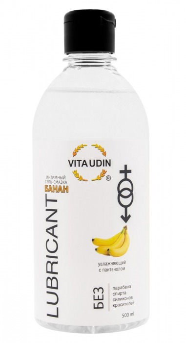 Интимный гель-смазка на водной основе VITA UDIN с ароматом банана - 500 мл. - VITA UDIN - купить с доставкой в Нижнекамске