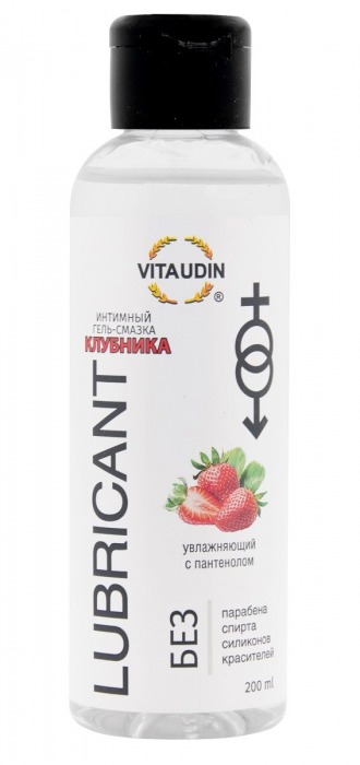 Интимный гель-смазка на водной основе VITA UDIN с ароматом клубники - 200 мл. - VITA UDIN - купить с доставкой в Нижнекамске
