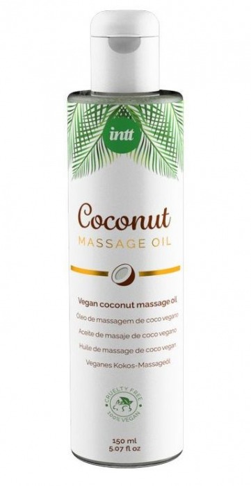Массажное масло Vegan Coconut - 150 мл. - INTT - купить с доставкой в Нижнекамске