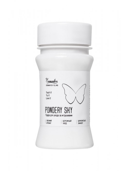 Пудра для ухода за игрушками Powdery Sky с ароматом мяты - 40 гр. - Eromantica - купить с доставкой в Нижнекамске