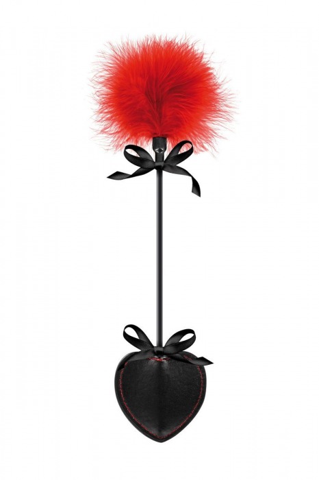 Стек с пуховкой Sweet Caress Feather Whip - 44 см. - Sweet Caress - купить с доставкой в Нижнекамске