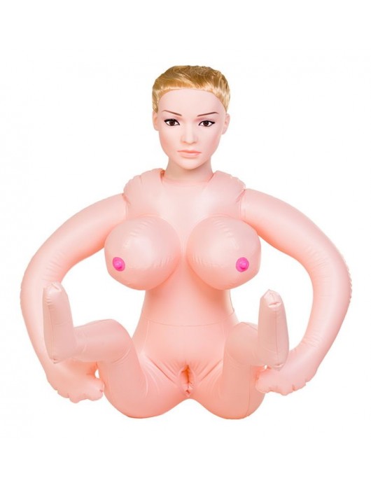 Надувная секс-кукла с реалистичной головой и поднятыми ножками - ToyFa - в Нижнекамске купить с доставкой