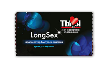 Пролонгирующий крем LongSex в одноразовой упаковке - 1,5 гр. - Биоритм - купить с доставкой в Нижнекамске