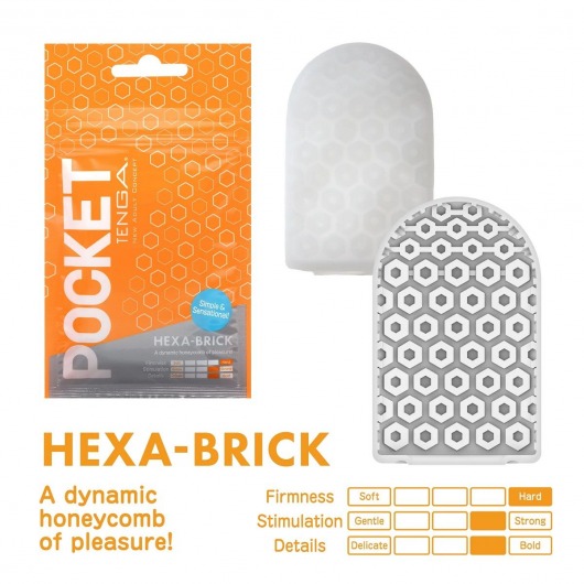 Карманный мастурбатор HEXA-BRICK - Tenga - в Нижнекамске купить с доставкой