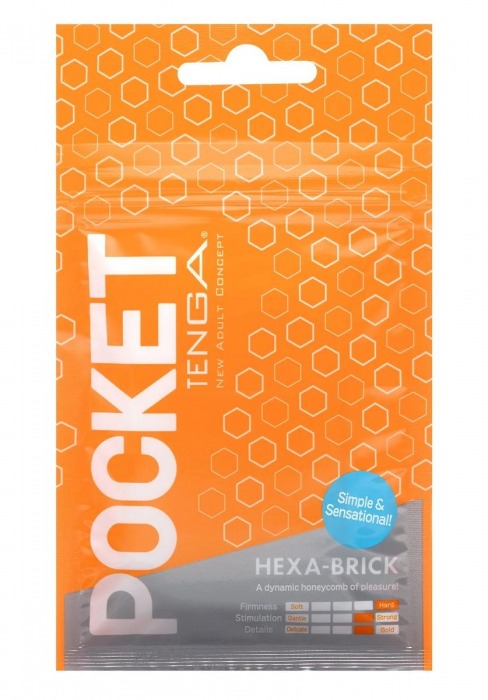 Карманный мастурбатор HEXA-BRICK - Tenga - в Нижнекамске купить с доставкой