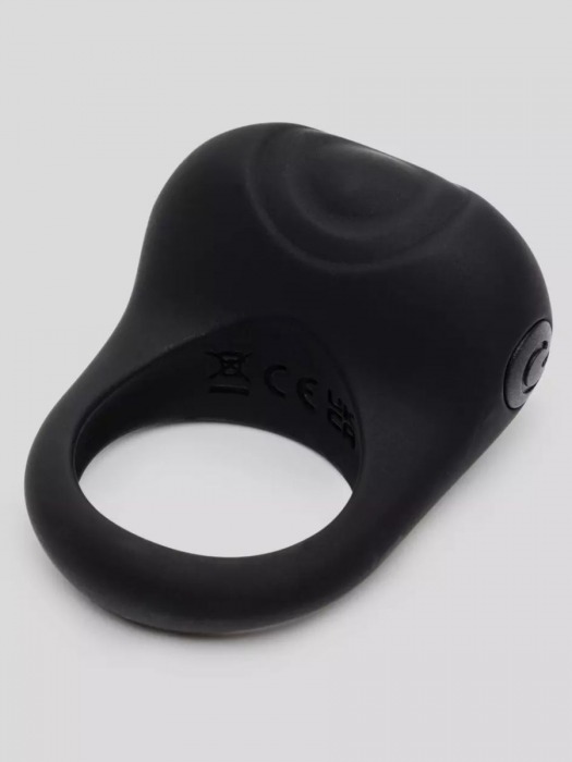 Черное эрекционное виброкольцо Sensation Rechargeable Vibrating Love Ring - Fifty Shades of Grey - в Нижнекамске купить с доставкой