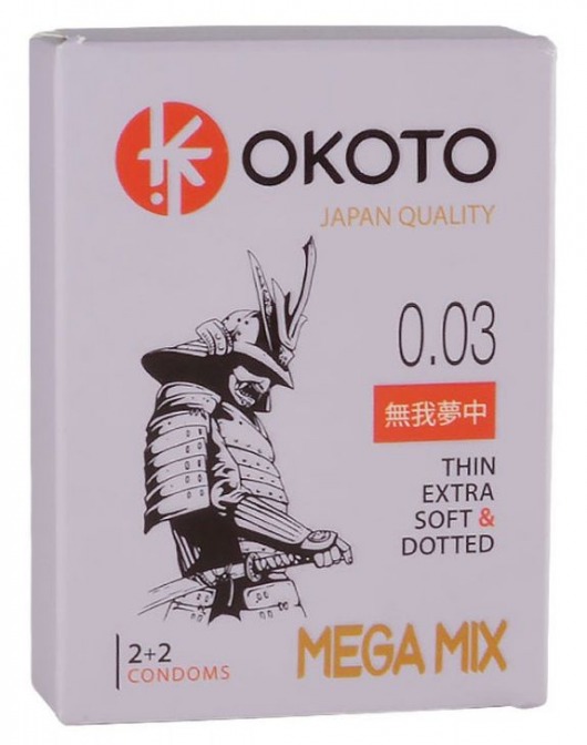 Набор из 4 презервативов OKOTO MegaMIX - Sitabella - купить с доставкой в Нижнекамске