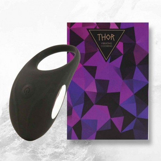 Черное эрекционное виброкольцо Thor Cockring - FeelzToys - в Нижнекамске купить с доставкой