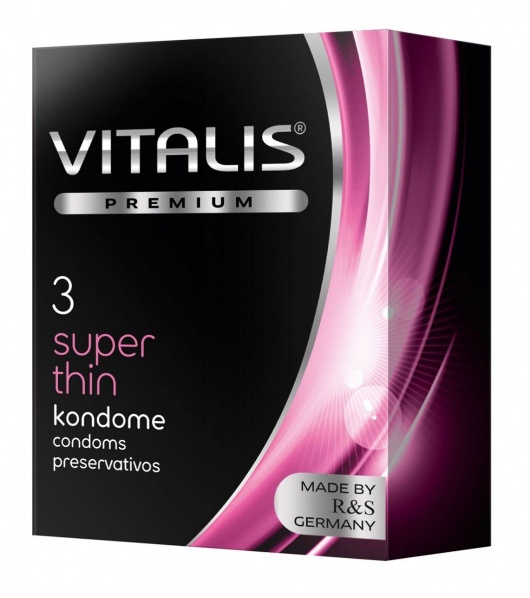 Ультратонкие презервативы VITALIS PREMIUM super thin - 3 шт. - Vitalis - купить с доставкой в Нижнекамске