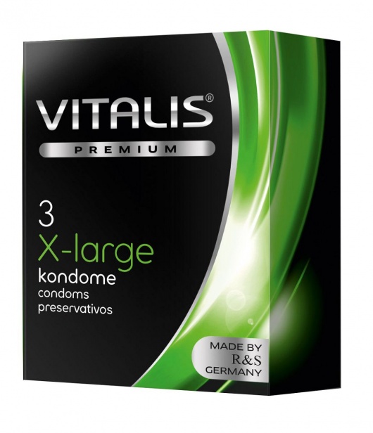 Презервативы увеличенного размера VITALIS PREMIUM x-large - 3 шт. - Vitalis - купить с доставкой в Нижнекамске