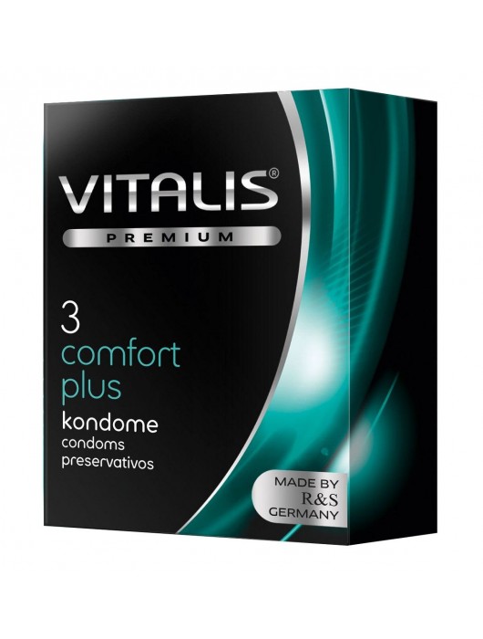 Контурные презервативы VITALIS PREMIUM comfort plus - 3 шт. - Vitalis - купить с доставкой в Нижнекамске