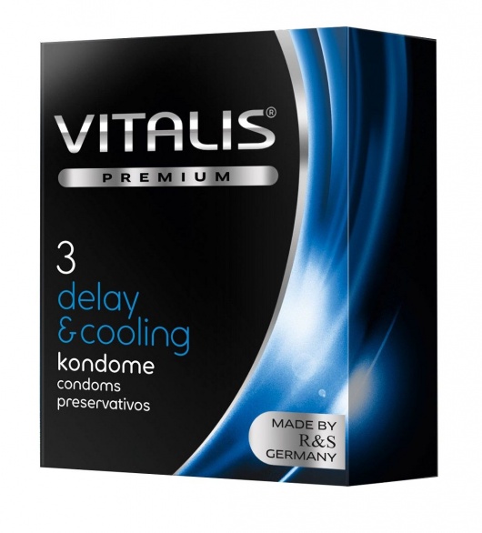 Презервативы VITALIS PREMIUM delay   cooling с охлаждающим эффектом - 3 шт. - Vitalis - купить с доставкой в Нижнекамске