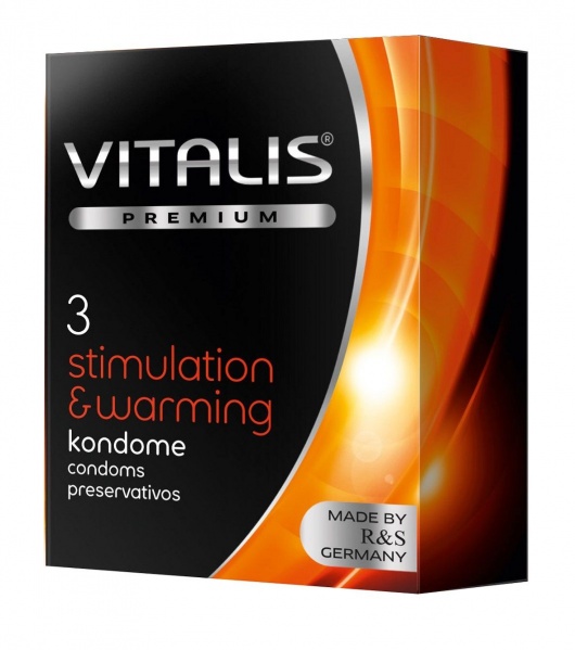 Презервативы VITALIS PREMIUM stimulation   warming с согревающим эффектом - 3 шт. - Vitalis - купить с доставкой в Нижнекамске