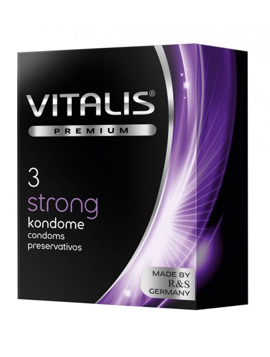 Презервативы с утолщенной стенкой VITALIS PREMIUM strong - 3 шт. - Vitalis - купить с доставкой в Нижнекамске