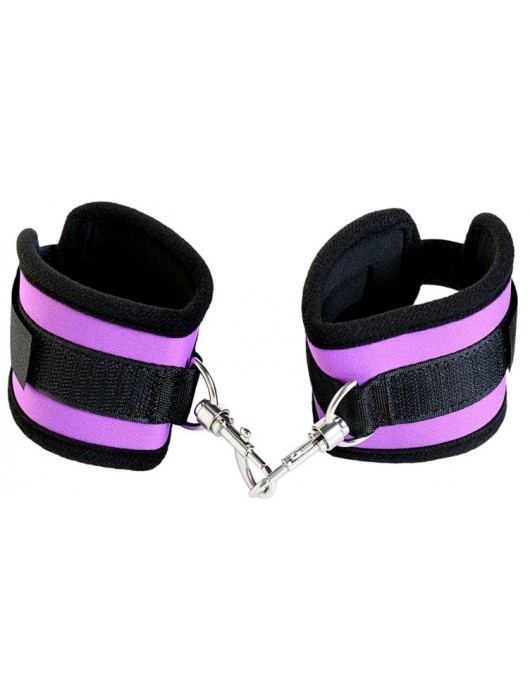 Наручники из неопрена фиолетового цвета - ToyFa - купить с доставкой в Нижнекамске