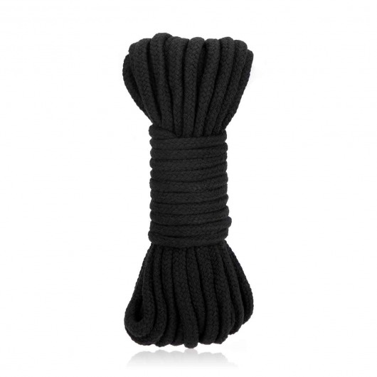 Черная хлопковая веревка для связывания Bondage Rope - 10 м. - Lux Fetish - купить с доставкой в Нижнекамске