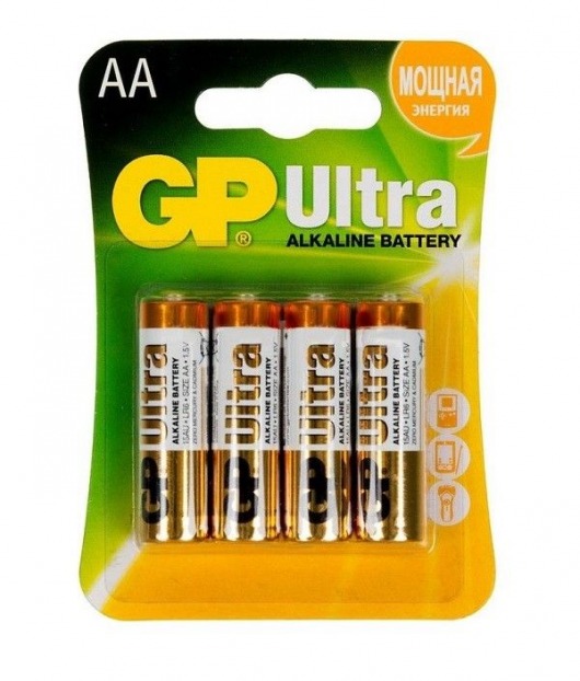 Батарейки алкалиновые GP Ultra Alkaline AA/LR6 - 4 шт. - Элементы питания - купить с доставкой в Нижнекамске