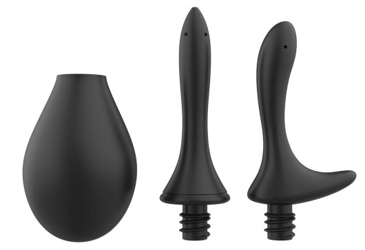 Черный анальный душ Nexus Anal Douche Set с 2 сменными насадками - Nexus Range - купить с доставкой в Нижнекамске